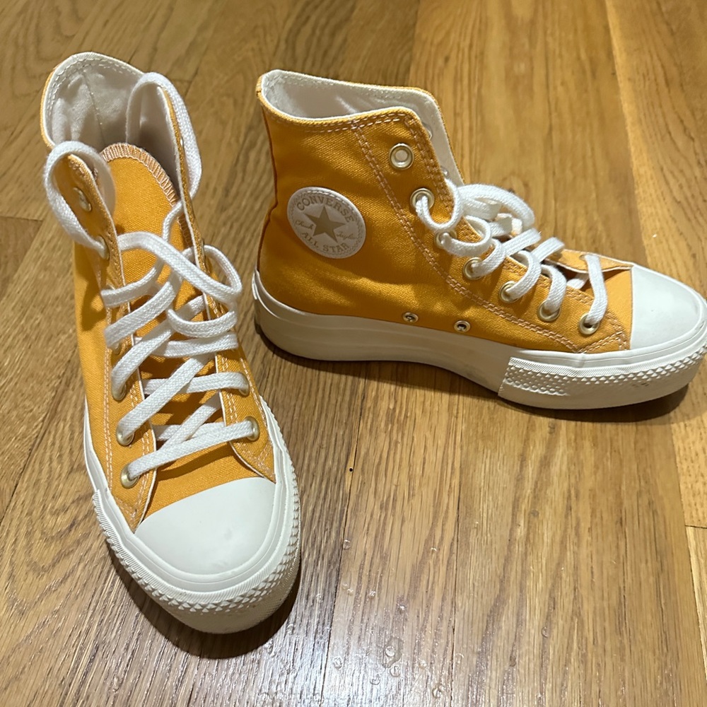 Converse platform high top yellow